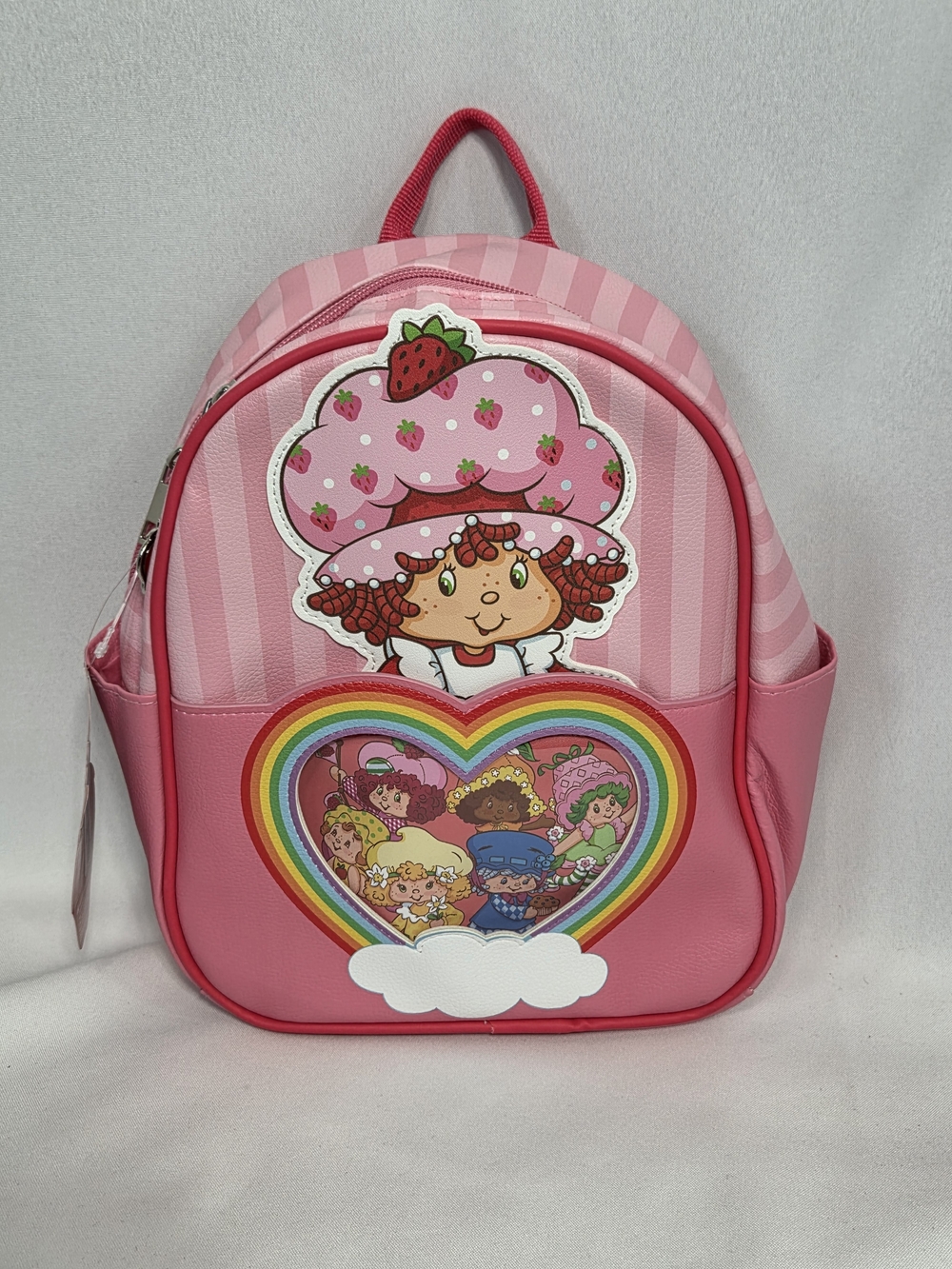 Strawberry Shortcake Retro Pink Rainbow Heart Mini Backpack Bookbag